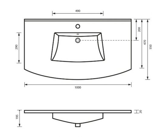 Раковина SanVit Сильвия EС №9100 r9100EС – изображение 2