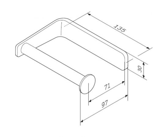 Держатель для туалетной бумаги, хром AM.PM A50A34100 – изображение 2