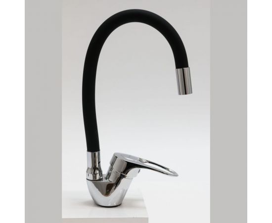 Смеситель для кухни Rainsberg с гибким силиконовым изливом, черный R3193F-2 – изображение 2