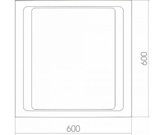 Зеркало mixline Орион 600х600 светодиодная подсветка 529385 – изображение 2