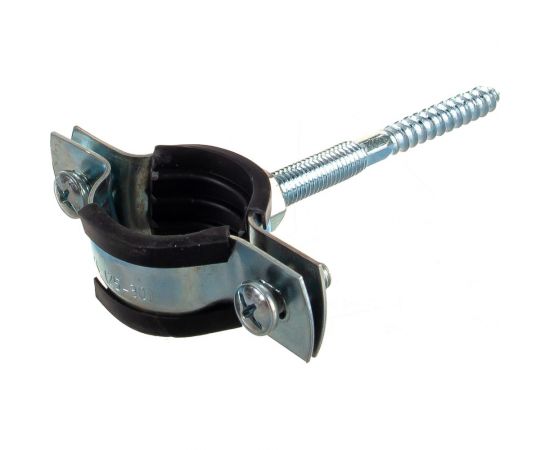 Хомут с шурупом Невский Крепеж оцинк. с резин. уплотн. 3/4" 25-28 мм 818798 – изображение 2