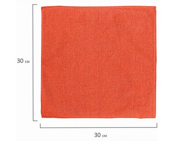 Универсальная салфетка ЛАЙМА микрофибра, 30х30 см, оранжевая 601242 – изображение 3