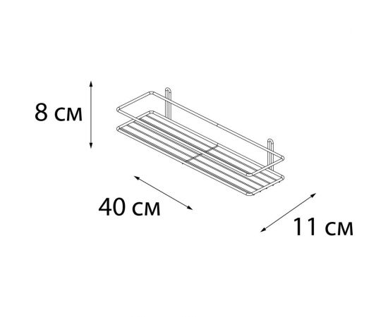 Прямая полка FIXSEN одноэтажная, белая FX-730W-1 – изображение 3