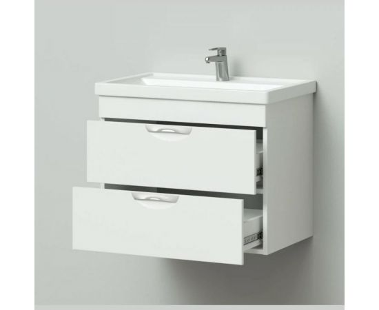 Тумба IKA с раковиной Адель 70 подвесная, белый глянец 4627189087149 – изображение 3