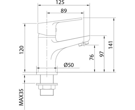 Смеситель для умывальника Milardo Helic HELSB00M01 – изображение 3