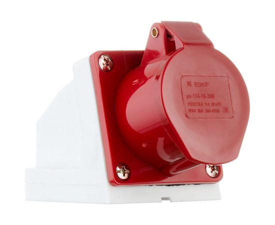 Стационарная розетка АБК-СИЛА HT- 114 16А 3Р+РЕ 380В IP-44 2шт. 2711402 – изображение 3