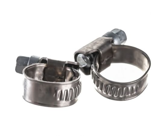 Обжимной хомут Госкреп 9 мм, нержавеющая сталь, 10-16 мм, 2 шт. 11-0013770 – изображение 3