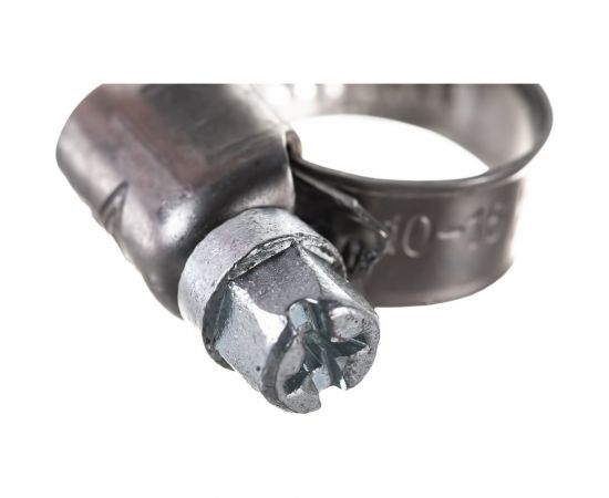 Обжимной хомут Госкреп 9 мм, нержавеющая сталь, 10-16 мм, 2 шт. 11-0013770 – изображение 6