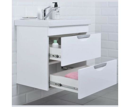 Тумба IKA с раковиной Адель 70 подвесная, белый глянец 4627189087149 – изображение 7