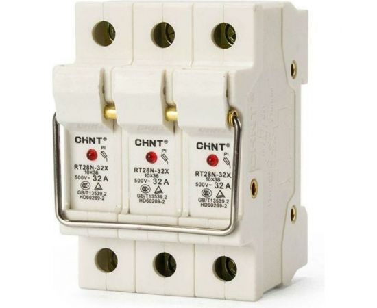 Держатель плавких вставок с индикацией CHINT RT28N-32x10x38 3П 520349 