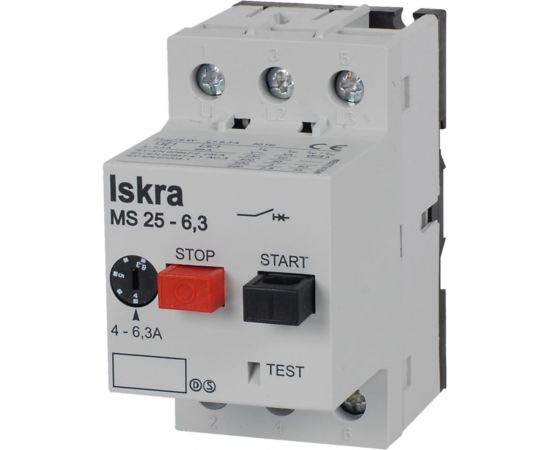 Автоматический выключатель защиты двигателя Iskra MS25-6.3 УТ-00019747 