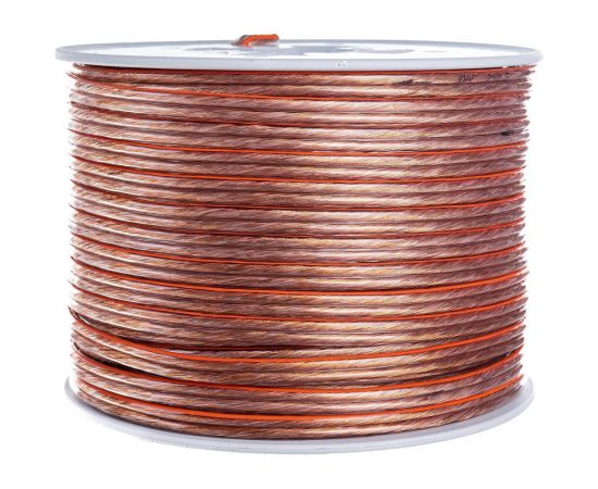 Акустический кабель Cablexpert прозрачный, 50 м, на катушке, CC-TC2x2,5-50M 