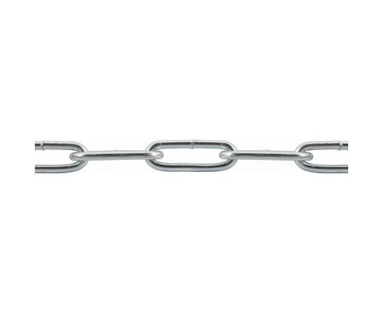 Сварная цепь STARFIX длиннозвенная оцинкованная LLC М4 DIN 763 бухта 50 м SMP-42316-50 