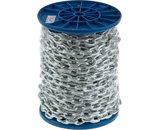 Сварная короткозвенная цепь КРЕП-КОМП нержавейка А2, DIN 766, м3, 50 м цкн3 