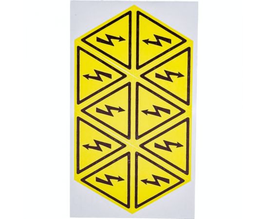 Наклейка знак электробезопасности Опасность поражения электротоком REXANT 50x50x50 мм 50шт 56-0006-2 