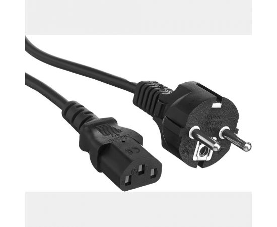 Кабель питания ExeGate Special PC-1 8S Евровилка Schuko- С13 3х0.5 CCA черный 1.8м 280993 