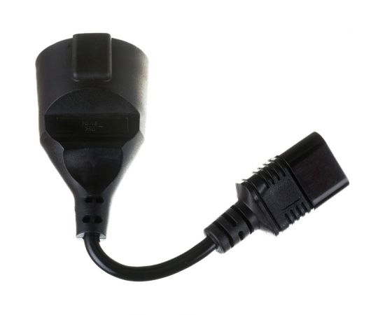 Кабель-переходник ExeGate UPS-розетка Power EC-3/0.75mm2, 10A, медь, черный, 0.15м 280681 