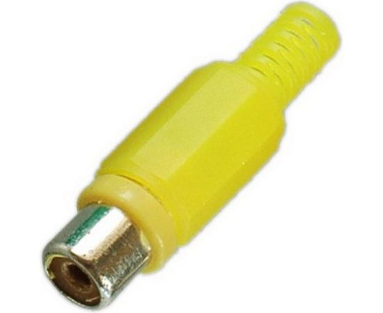 Разъем RCA гнездо Pro Legend пластик на кабель, желтый, PL2156 