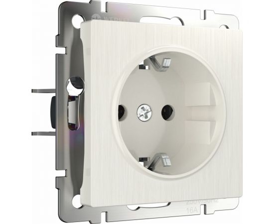 Розетка WERKEL W1171013 с заземлением перламутровый рифленый a051184 