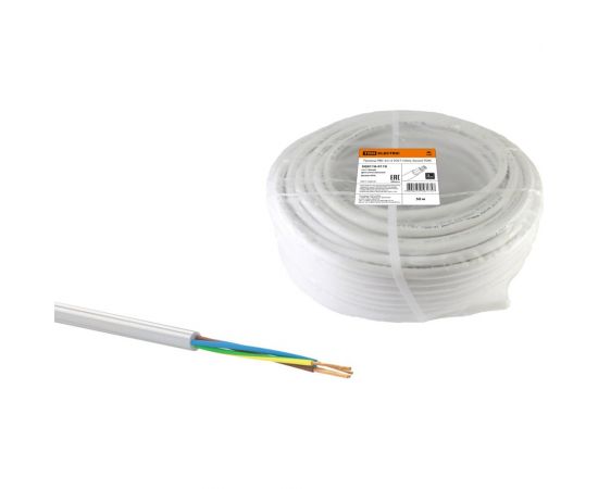 Провод TDM ПВС 4х1,5 ГОСТ 50м, белый SQ0118-0119 