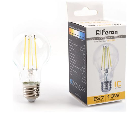 Cветодиодная лампа FERON lb-613 e27 13w 2700k, 38239 