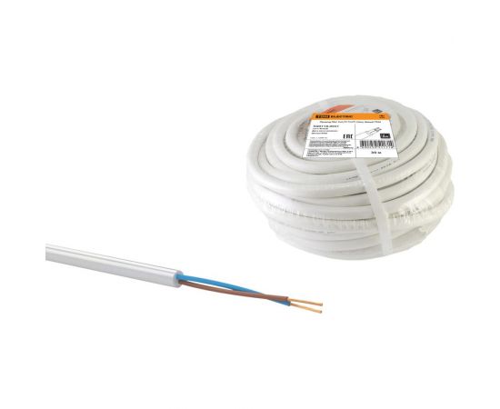 Провод TDM ПВС 2х0,75 ГОСТ 30м, белый SQ0118-0041 
