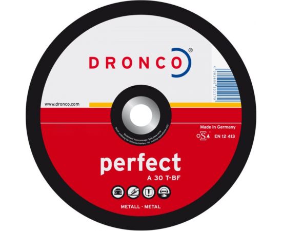 Диск шлифовальный по металлу Perfect A30T (115x6x22.23 мм) DRONCO 3116040100 