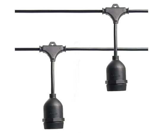 Уличная гирлянда FERON CL50-13-1, Евро белт-лайт на подвесах, 230 В, черный, IP65, 13 м 41826 