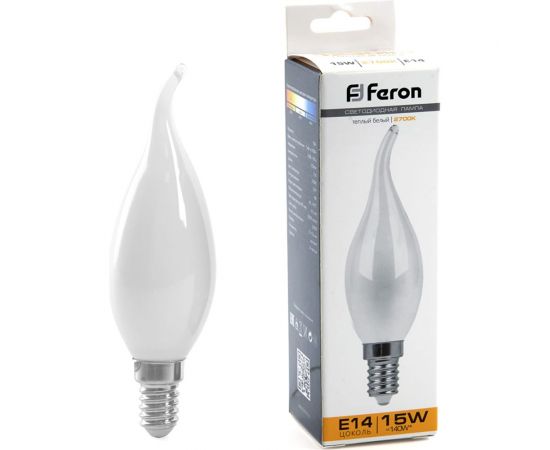Светодиодная лампа FERON LB-718 Свеча на ветру E14 15 2700K 38260 