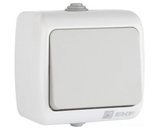 Выключатель EKF Мурманск 1-клавишный 10А IP54 серый 686889 