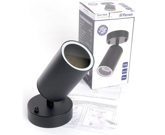 Садово-парковый светильник FERON DH1704, на стену, GU10 230V, черный (на стену) 48322 – изображение 13