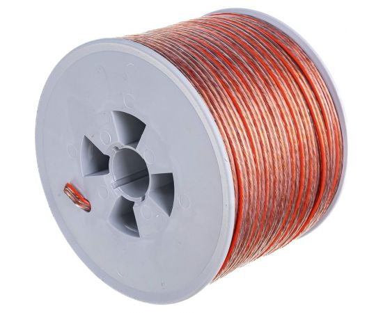 Акустический кабель Cablexpert прозрачный, 50 м, на катушке, CC-TC2x2,5-50M – изображение 2