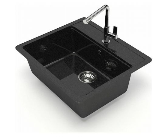Кухонная мойка GLANZ цвет: чёрный J-009-32 – изображение 2