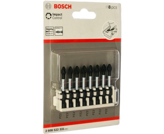 Биты ударные Impact Control (PZ2; 50 мм) 8 шт. Bosch 2608522331 – изображение 2