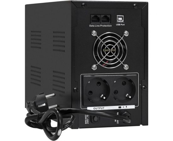 Источник бесперебойного питания ExeGate SpecialPro UNB-2200.LED.AVR.2SH.RJ.USB 2200VA/1300W, 2Sch, RJ45/11, USB, металлический корпус, Black 292613 – изображение 2