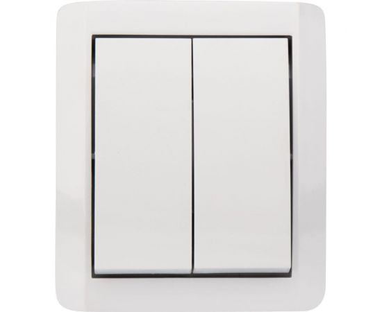 Двухклавишный накладной выключатель KRANZ IP54 белый KR-78-0832 – изображение 2