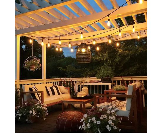 Уличная гирлянда FERON CL50-13-1, Евро белт-лайт на подвесах, 230 В, черный, IP65, 13 м 41826 – изображение 2