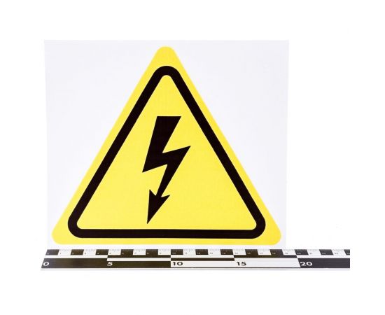 Наклейка знак электробезопасности Опасность поражения электротоком REXANT 200x200x200 мм 5 шт 56-0006 – изображение 2