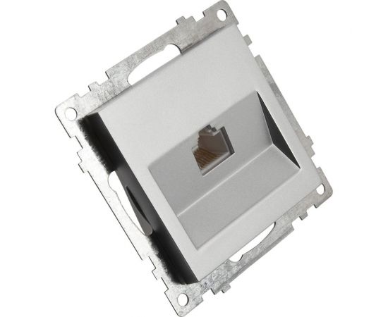 1-местная компьютерная розетка STEKKER RJ-45 (механизм), GLS00-7107-03, серия Катрин, серебро 39585 – изображение 3