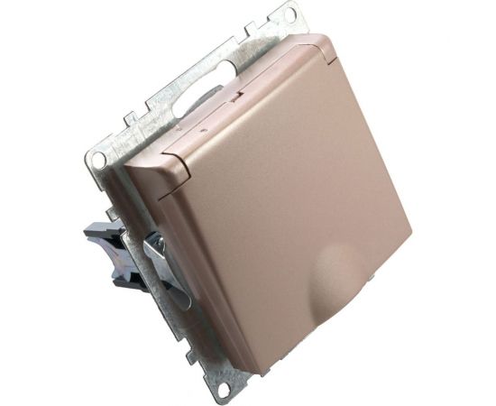 1-местная розетка STEKKER с заземлением с крышкой (механизм), GLS16-7112-02, 250В, 16А с защитной шторкой, 39594 – изображение 3