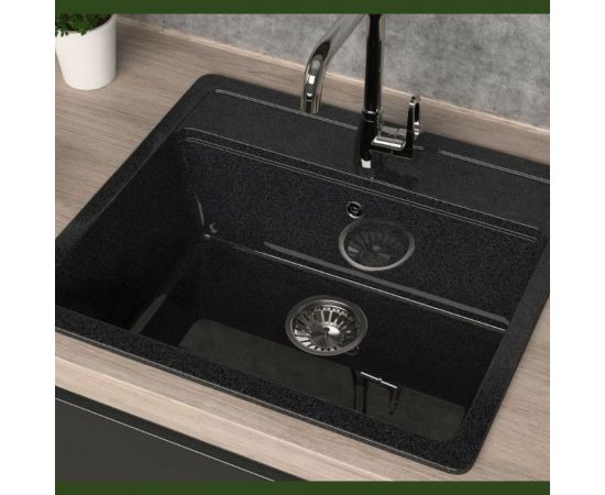 Кухонная мойка GLANZ цвет: чёрный J-009-32 – изображение 3