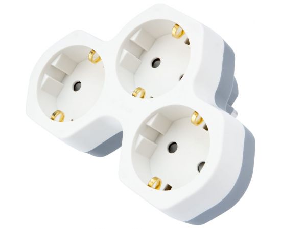 Электрический тройник REXANT с заземлением и защитными шторками 16 А белый 11-1088 – изображение 3