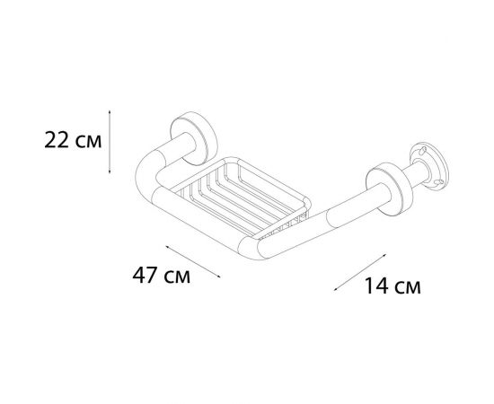 Поручень для ванны с мыльницей FIXSEN НOTEL 31018 – изображение 3
