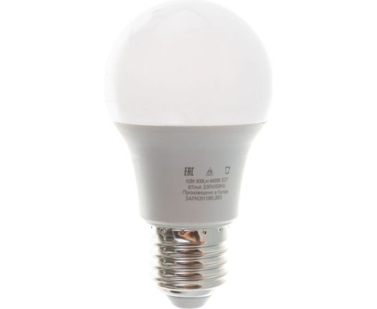 Светодиодная лампа SAFFIT SBA6010 Шар E27 10W 6400K 55006 – изображение 3