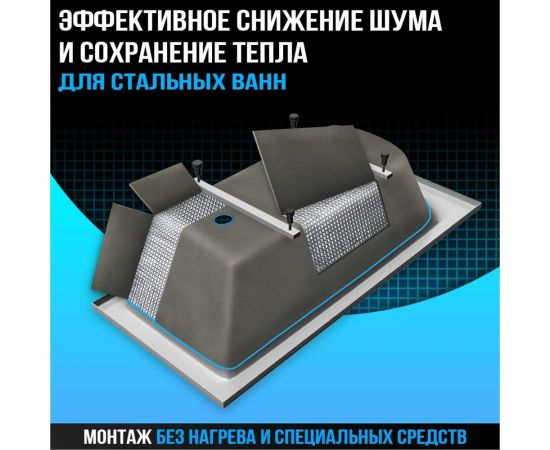 Комплект термо-шумоизоляции для ванны Dreamcar из 2-х слоев DC-000-0966631 – изображение 3