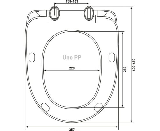 Сиденье полипропилен Berges Uno PP крепление универсальное, пластик 020104 526158 – изображение 4