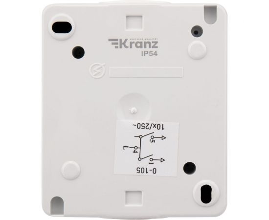 Двухклавишный накладной выключатель KRANZ IP54 белый KR-78-0832 – изображение 4