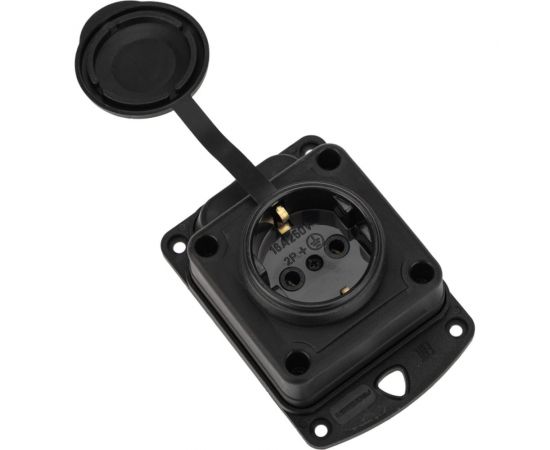 Штепсельная влагозащищенная стационарная розетка PROCONNECT открытой установки, 2P+PE 230V, 16 А, IP44 каучук 111-111-4 – изображение 4