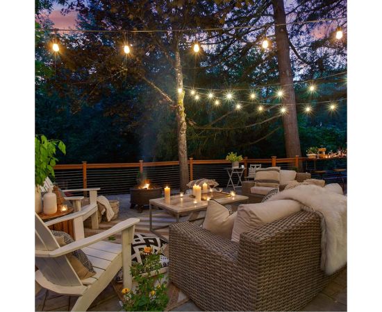 Уличная гирлянда FERON CL50-13-1, Евро белт-лайт на подвесах, 230 В, черный, IP65, 13 м 41826 – изображение 4