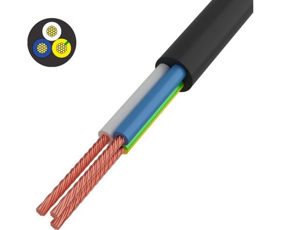 Провод ПВС REXANT 3x0,75 кв.мм черный 5 м ГОСТ 01-8043-5 – изображение 4